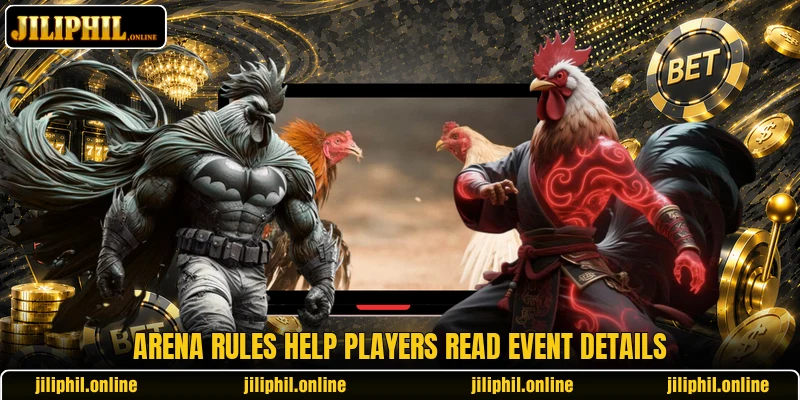 Arena rules help players read event details
