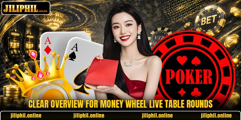 Clear overview for money wheel live table rounds