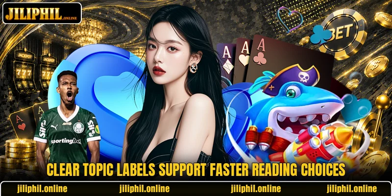 Clear topic labels support faster reading choices