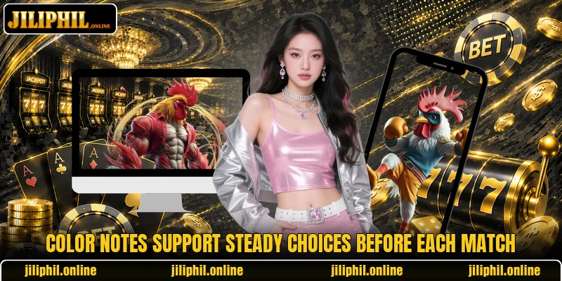 Color notes support steady choices before each match