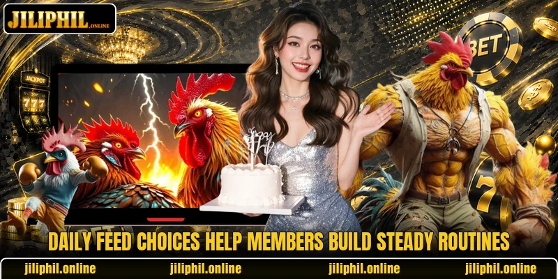 Daily feed choices help members build steady routines