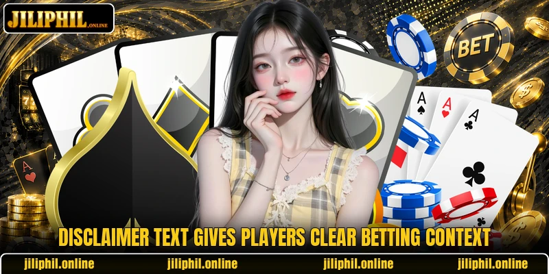Disclaimer text gives players clear betting context