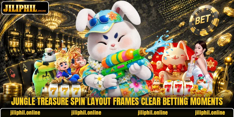 Jungle Treasure Spin layout frames clear betting moments