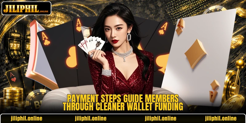 Payment steps guide members through cleaner wallet funding