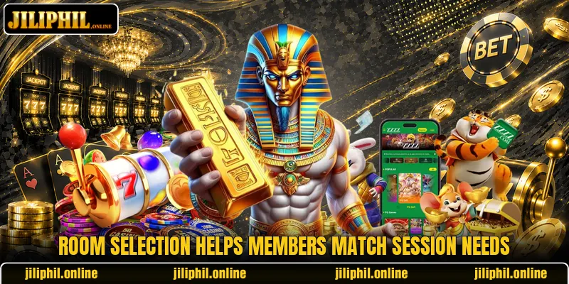 Room selection helps members match session needs